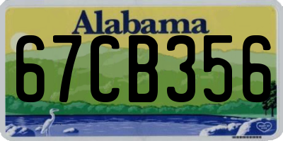 AL license plate 67CB356