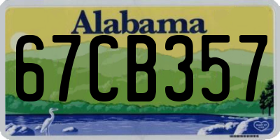 AL license plate 67CB357