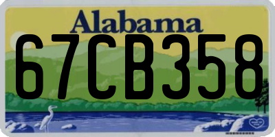 AL license plate 67CB358