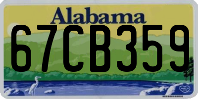 AL license plate 67CB359