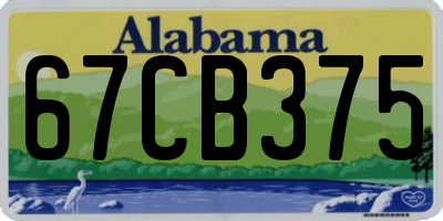 AL license plate 67CB375