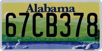 AL license plate 67CB378