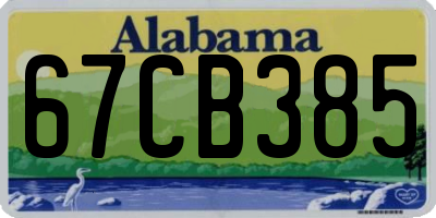 AL license plate 67CB385