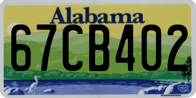 AL license plate 67CB402