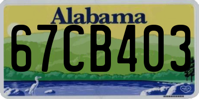 AL license plate 67CB403