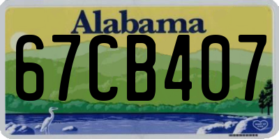 AL license plate 67CB407