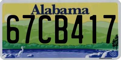 AL license plate 67CB417