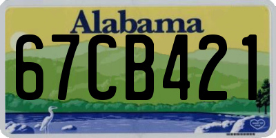 AL license plate 67CB421