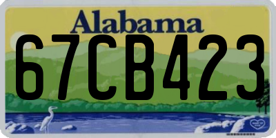 AL license plate 67CB423
