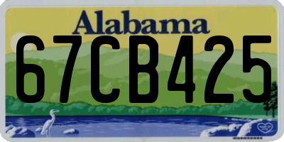 AL license plate 67CB425