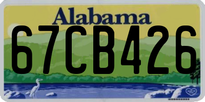 AL license plate 67CB426