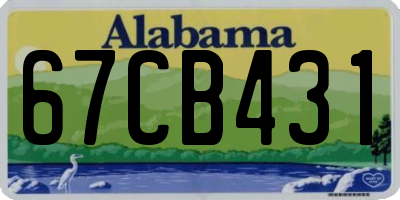 AL license plate 67CB431