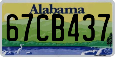 AL license plate 67CB437