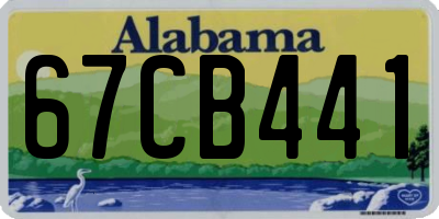 AL license plate 67CB441