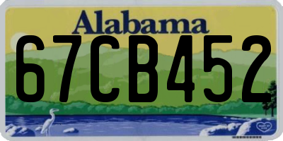AL license plate 67CB452
