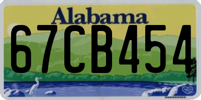 AL license plate 67CB454