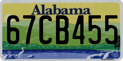 AL license plate 67CB455