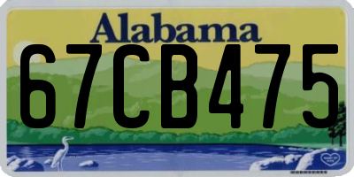 AL license plate 67CB475