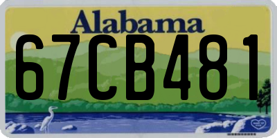 AL license plate 67CB481