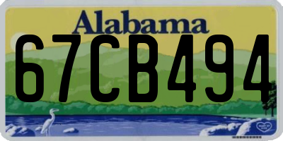 AL license plate 67CB494