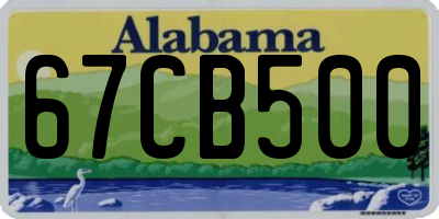 AL license plate 67CB500