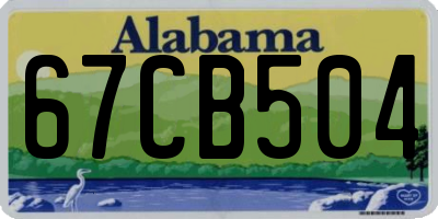 AL license plate 67CB504