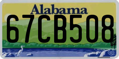 AL license plate 67CB508