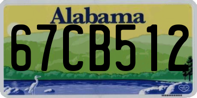 AL license plate 67CB512