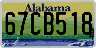 AL license plate 67CB518