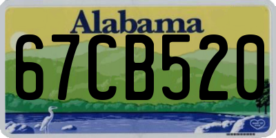 AL license plate 67CB520