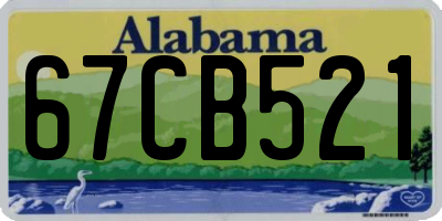 AL license plate 67CB521