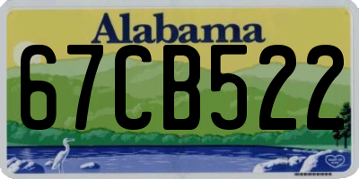 AL license plate 67CB522