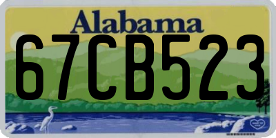 AL license plate 67CB523