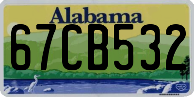 AL license plate 67CB532