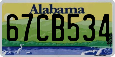 AL license plate 67CB534