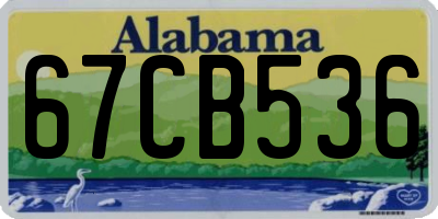 AL license plate 67CB536