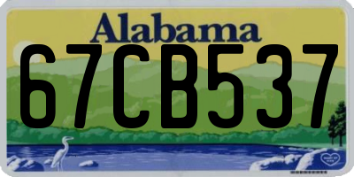 AL license plate 67CB537
