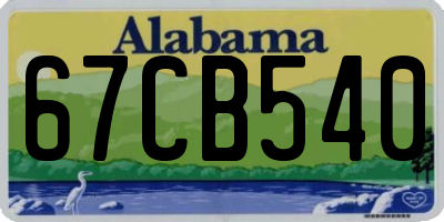 AL license plate 67CB540