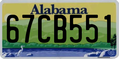 AL license plate 67CB551