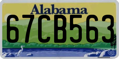 AL license plate 67CB563