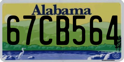 AL license plate 67CB564