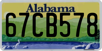 AL license plate 67CB578