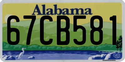 AL license plate 67CB581