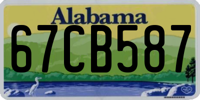 AL license plate 67CB587