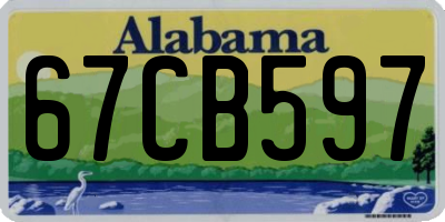 AL license plate 67CB597