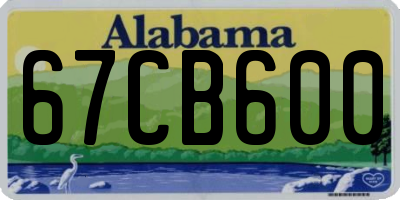 AL license plate 67CB600