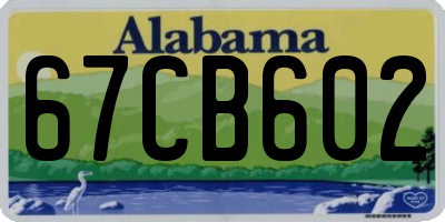 AL license plate 67CB602