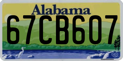 AL license plate 67CB607
