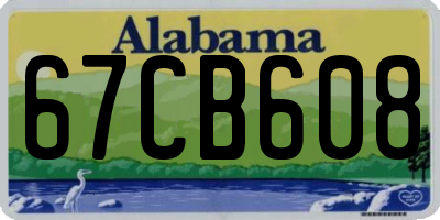 AL license plate 67CB608