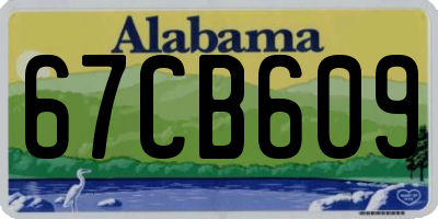 AL license plate 67CB609